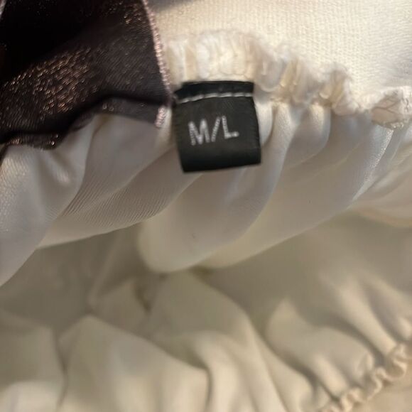 Moon Collection Off White Embroidered Boho Cottage Core Tulle Skirt - Picture 12 of 12